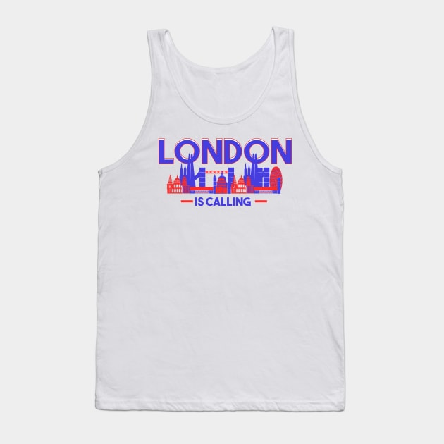 London Is Calling Skyline UK Vacation Tank Top by theperfectpresents